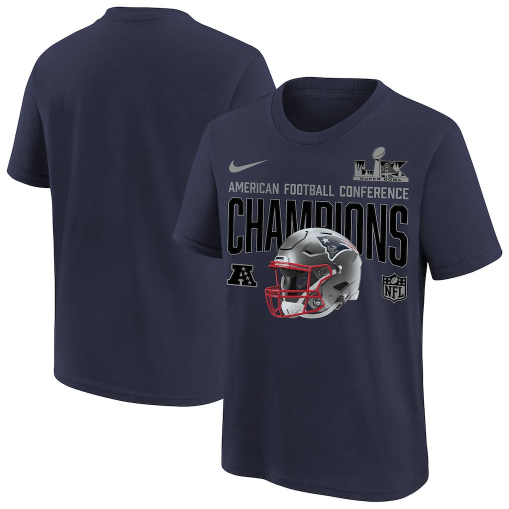 Men 2026 NFL New England Patriots T-shirt blue 03->new england patriots->NFL Jersey